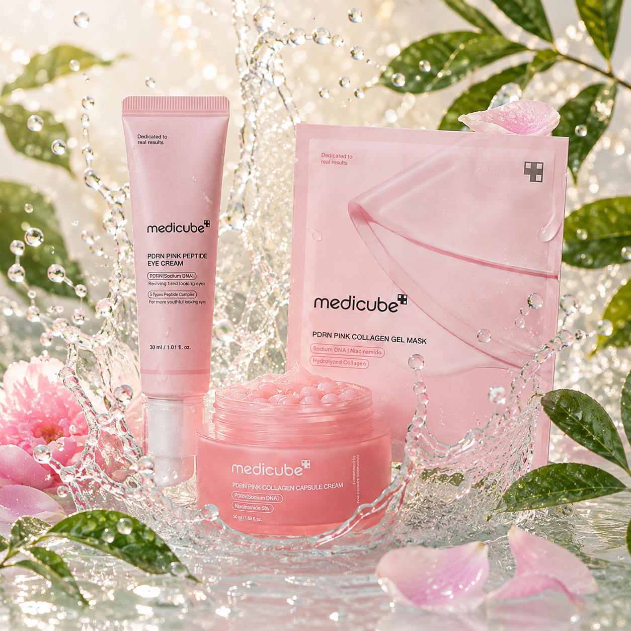 Комплект за грижа за кожата Medicube Pink Collagen – 3 части